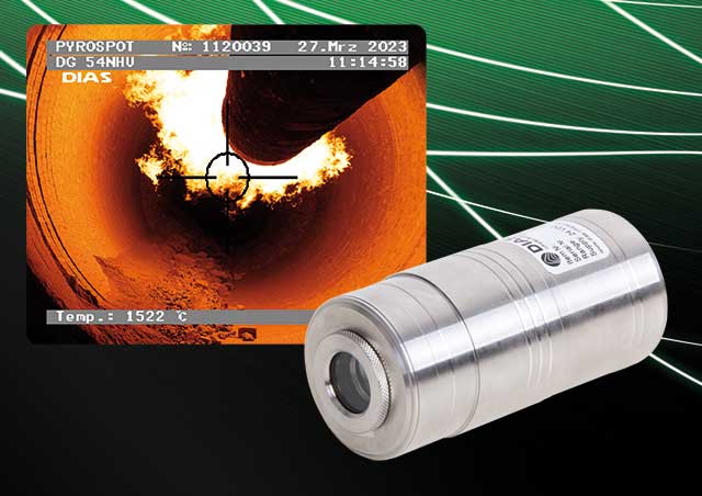 Special pyrometers PYROSPOT DG 54NHV for temperature measurement of flames based on hydrogen, ammonia and hydrocarbons